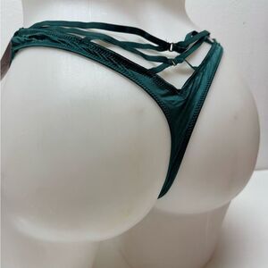 Victoria's Secret Green Strappy Panties thong Sz XLarge NWT